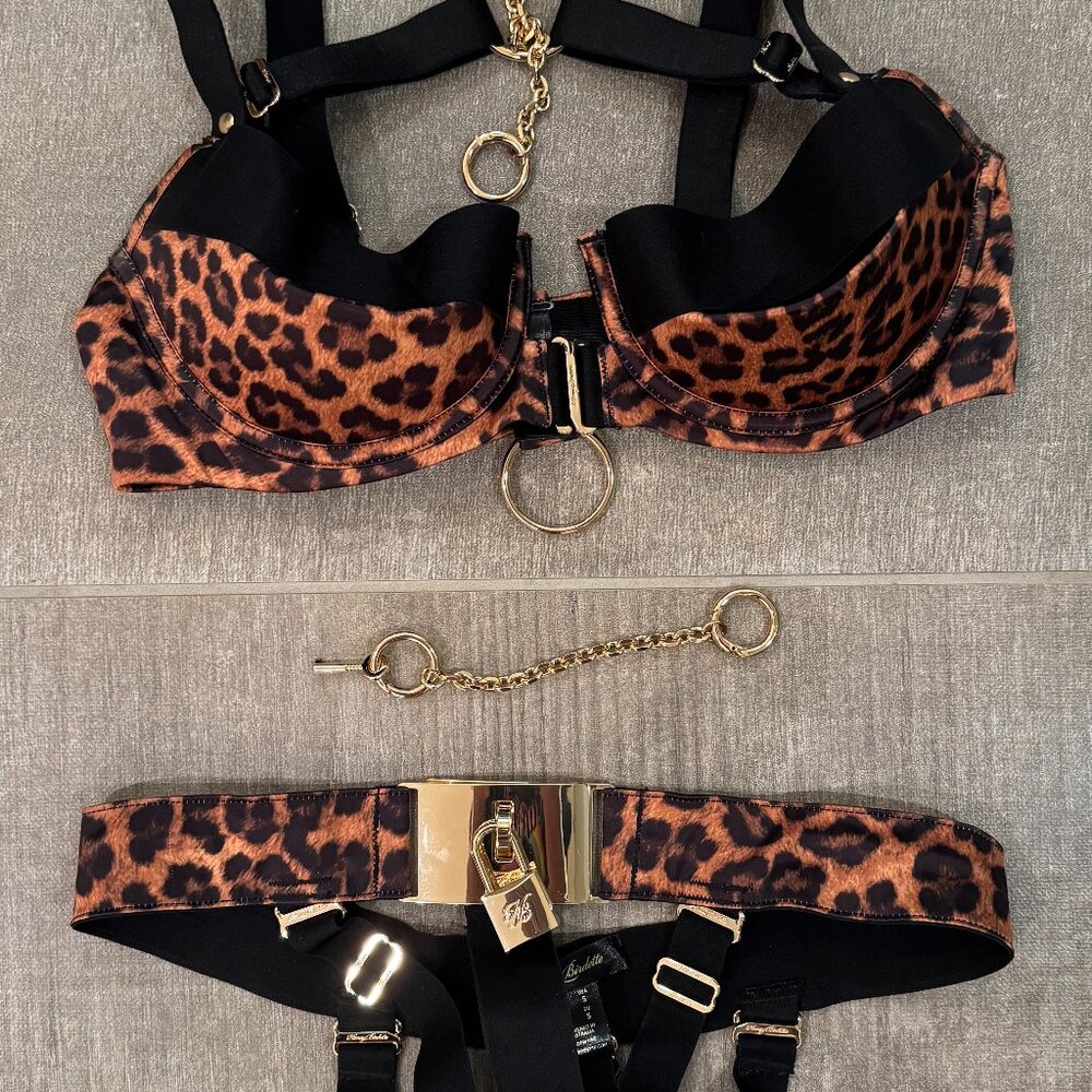 Honey Birdette Chastity Jaguar Bra and Brief - 34D/S